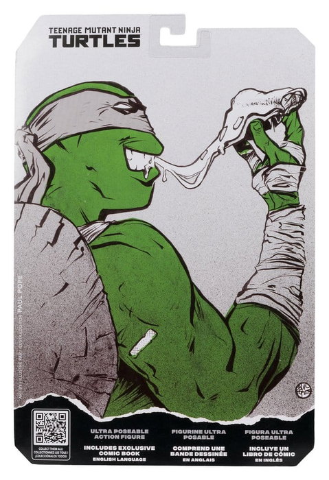 Las Tortugas Ninja Page Punchers Figura Michelangelo (Black White & Green) (Red Platinum Edition) 13 cm