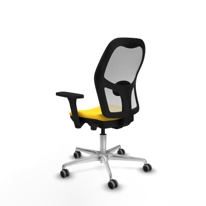 PIQUERAS Y CRESPO Silla de oficina Jorquera con mecanismo Sincro/Traslack Amarillo y Blanco