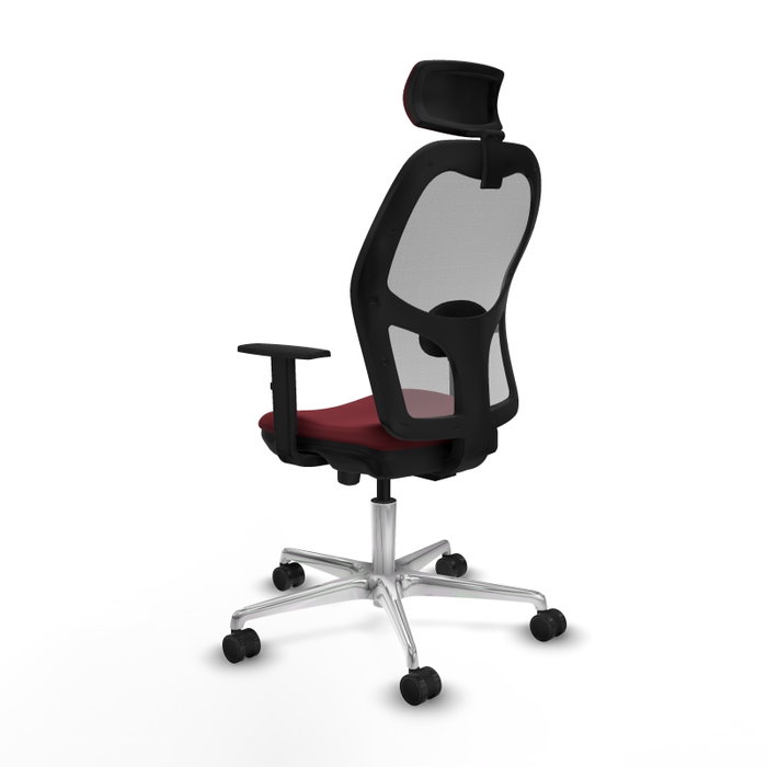 PIQUERAS Y CRESPO Silla de oficina Jorquera Sincro/Traslack Granate y Gris PIQUERAS Y CRESPO Silla de oficina Jorquera Sincro/Traslack Granate y Gris