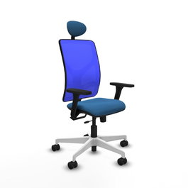 PIQUERAS Y CRESPO Silla de oficina Motilla Azul con mecanismo Sincro/Traslack