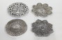 DKD Home Decor Soporte Incienso Indio de Aluminio Plateado con Diseño Mandala y Flor (8 Unidades) 11 x 11 x 1 cm