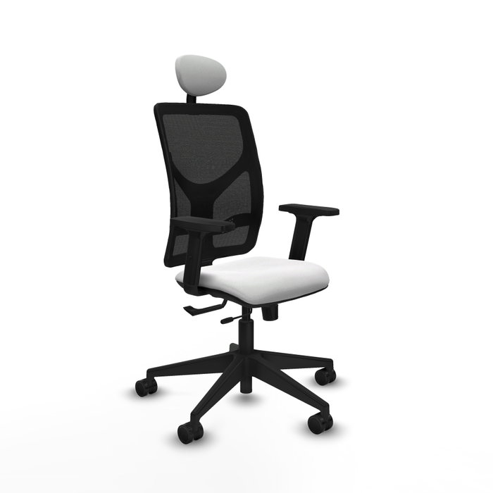 PIQUERAS Y CRESPO Silla de oficina Motilla con mecanismo Sincro/Traslack, Blanco y Negro PIQUERAS Y CRESPO Silla de oficina Motilla con mecanismo Sincro/Traslack, Blanco y Negro