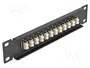 DeLOCK Panel de conexión de fibra óptica 10″ 12 puertos LC Duplex beige/negro 1U