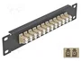 DeLOCK Panel de conexión de fibra óptica 10″ 12 puertos LC Duplex beige/negro 1U