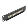 DeLOCK Panel de conexión de fibra óptica 10 pulg 12 puertos LC Duplex beige y negro