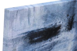 DKD Home Decor Cuadro Moderno Abstracto Azul Negro Lienzo MDF 3 x 80 x 80 cm (2 Unidades)