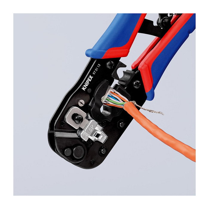 KNIPEX Herramienta para prensar 97 51 13 para Westernstecker RJ-45