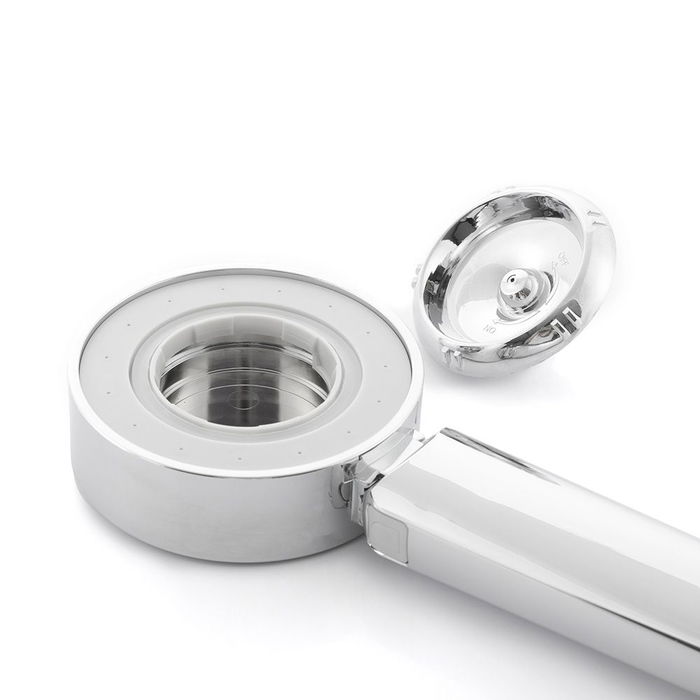 Innovagoods Mango de Ducha Doble con Dispensador 3 en 1 Xawara con Depósito para Gel y 2 Modos de Salida de Agua