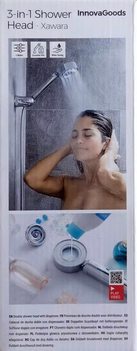 Innovagoods Mango de ducha doble con dispensador 3 en 1 Xawara