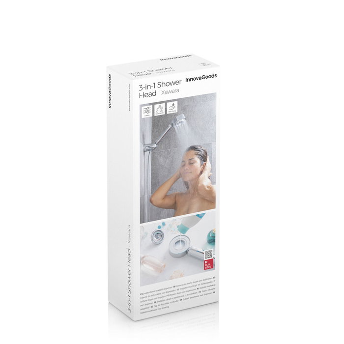 Innovagoods Mango de ducha doble con dispensador 3 en 1 Xawara