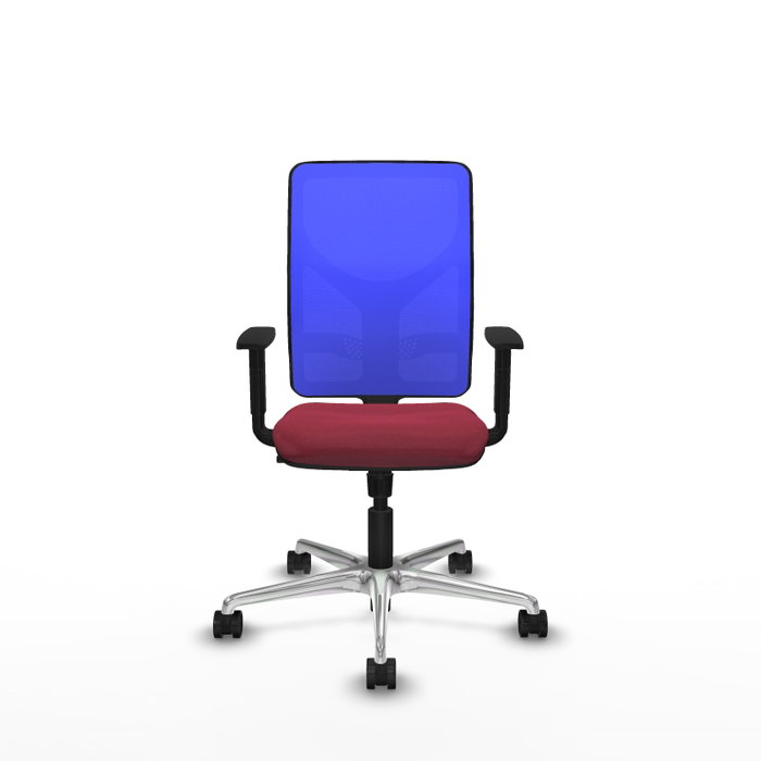 PIQUERAS Y CRESPO Silla de oficina Motilla con mecanismo Sincro, Granate y Azul