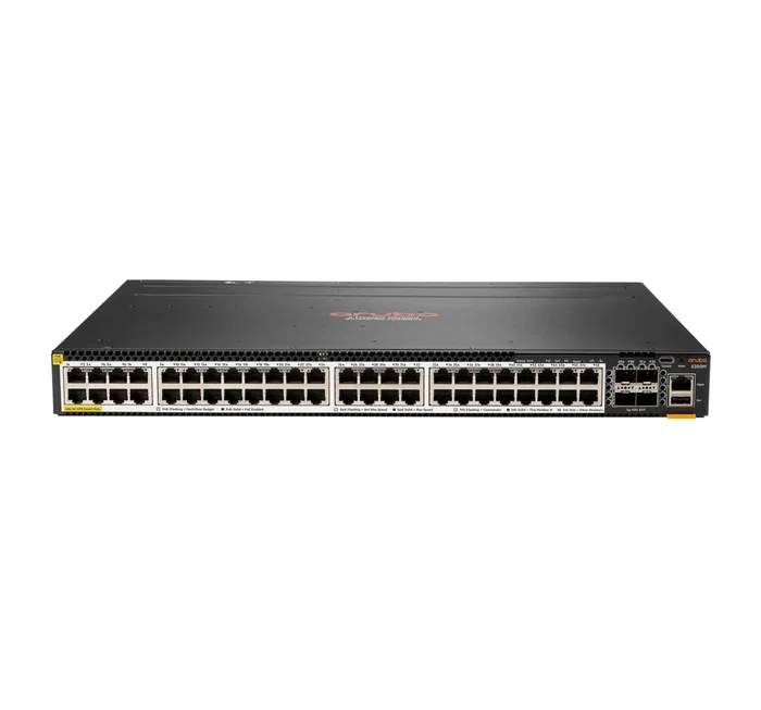 HP Enterprise HPE Aruba Networking CX 6300M 48-port Smart Rate 1/2.5/5GbE Class 6 PoE y 4-port SFP56 Switch HP Enterprise HPE Aruba Networking CX 6300M 48-port Smart Rate 1/2.5/5GbE Class 6 PoE y 4-port SFP56 Switch