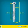 Rapid Taco de expansión metálico ø8 x 46 con tornillo M4 x 55, 10 unidades