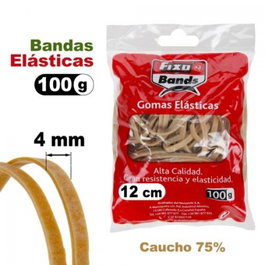 FIXO Caja de bandas elásticas nº12, 4mm x 12cm, 100g