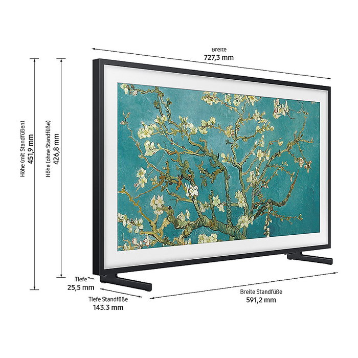 Samsung The Frame GQ32LS03CBUXZG QLED Smart TV de 32" Full HD 1080p HDR10+ Altavoces 20W Bluetooth WLAN Negro Samsung The Frame GQ32LS03CBUXZG QLED Smart TV de 32" Full HD 1080p HDR10+ Altavoces 20W Bluetooth WLAN Negro