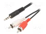Gembird Cable de Audio 3,5 mm a 2x RCA Macho, 1,5 m