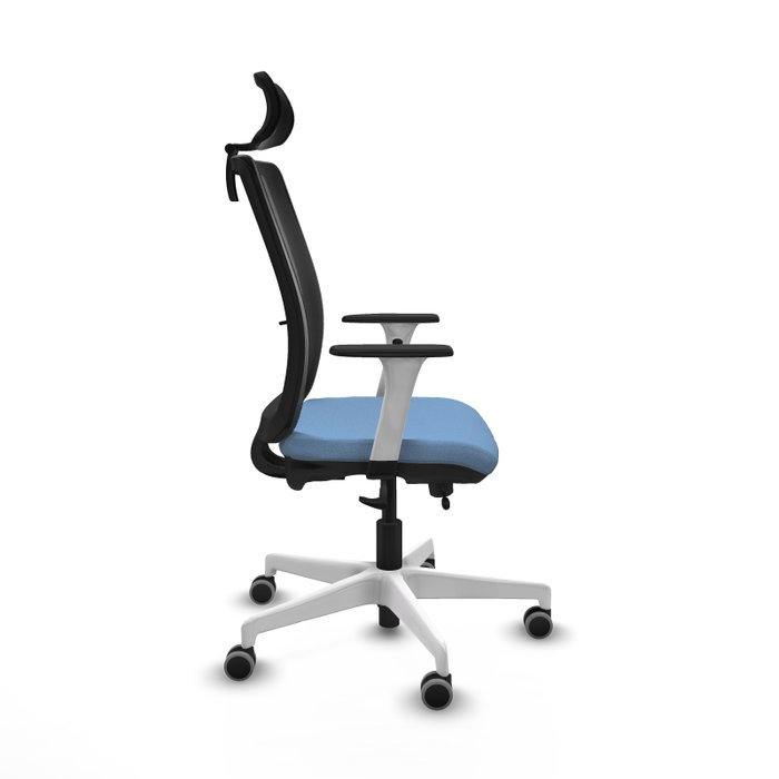 PIQUERAS Y CRESPO Silla de oficina Haches con mecanismo Sincro/Traslack Azul cielo y Negro