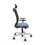 PIQUERAS Y CRESPO Silla de oficina Haches con mecanismo Sincro/Traslack Azul cielo y Negro