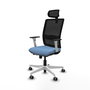 PIQUERAS Y CRESPO Silla de oficina Haches con mecanismo Sincro/Traslack Azul cielo y Negro