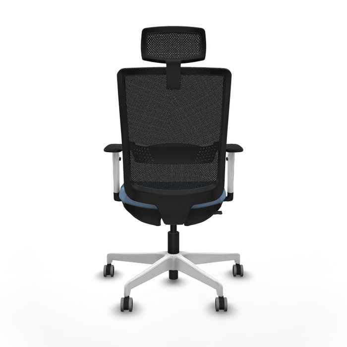 PIQUERAS Y CRESPO Silla de oficina Haches con mecanismo Sincro/Traslack Azul cielo y Negro