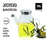 La Mediterranea Aceitera Cuadrada Borosilicato con Tapa de Metal 500 ml (12 Unidades)