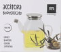 La Mediterranea Aceitera Cuadrada Borosilicato con Tapa de Metal 500 ml (12 Unidades)