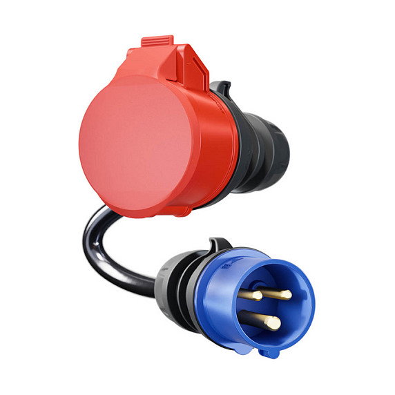 go-eCharger go-e Gemini flex 11 kW CEE rojo a CEE azul