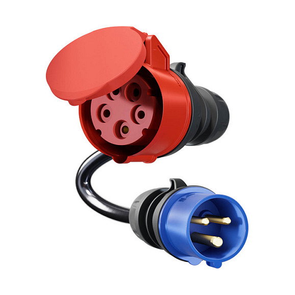 go-eCharger go-e Gemini flex 11 kW CEE rojo a CEE azul