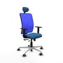 PIQUERAS Y CRESPO Silla de oficina Motilla Azul con mecanismo Sincro/Traslack
