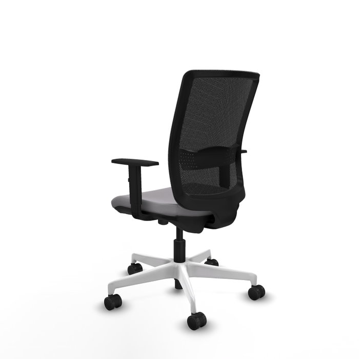 PIQUERAS Y CRESPO Silla de oficina Haches Gris con Malla Negra