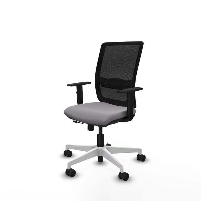 PIQUERAS Y CRESPO Silla de oficina Haches Gris con Malla Negra