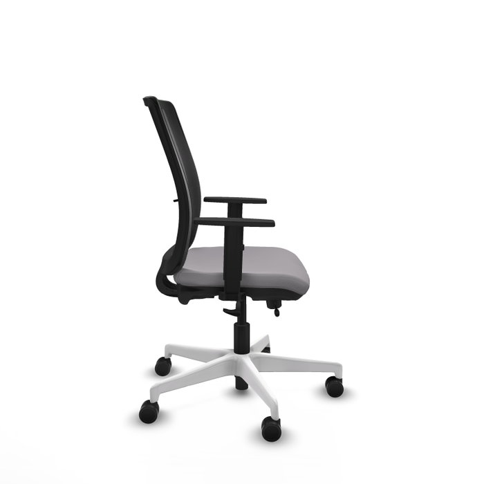 PIQUERAS Y CRESPO Silla de oficina Haches Gris con Malla Negra