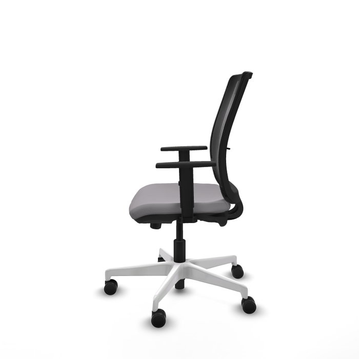 PIQUERAS Y CRESPO Silla de oficina Haches Gris con Malla Negra