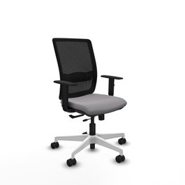 PIQUERAS Y CRESPO Silla de oficina Haches Gris con Malla Negra