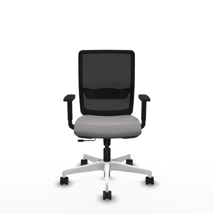 PIQUERAS Y CRESPO Silla de oficina Haches Gris con Malla Negra