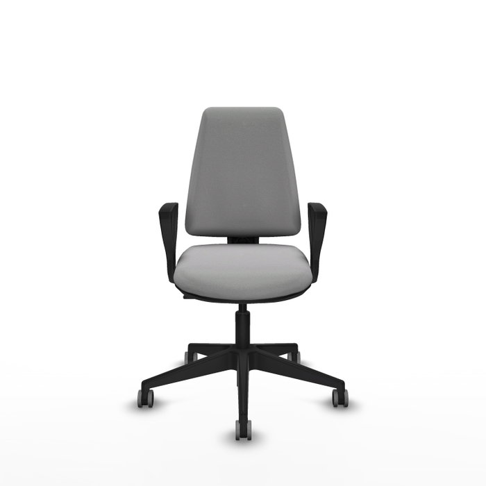 PIQUERAS Y CRESPO Silla de oficina Elche Gris claro con brazos fijos PIQUERAS Y CRESPO Silla de oficina Elche Gris claro con brazos fijos