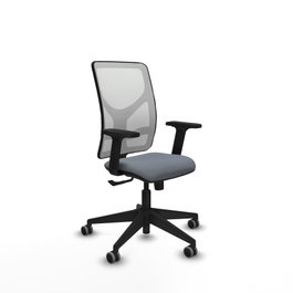 PIQUERAS Y CRESPO Silla de oficina Motilla Gris y Blanca con Mecanismo Sincro