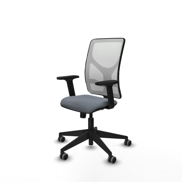 PIQUERAS Y CRESPO Silla de oficina Motilla Gris y Blanca con Mecanismo Sincro