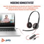HP Poly Blackwire 3220 USB-C Negro con adaptador USB-C a A