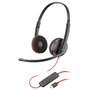 HP Poly Blackwire 3220 Stereo USB-C con Adaptador USB-C/A, Negro