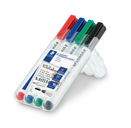 Staedtler Lumocolor Rotuladores Pizarra Blanca Punta Redonda Surtidos 4 ud Staedtler Lumocolor Rotuladores Pizarra Blanca Punta Redonda Surtidos 4 ud