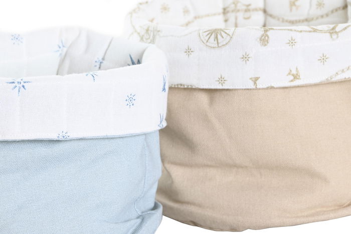 DKD Home Decor Cesta Atlántico Azul Blanco 16 x 10 x 16 cm (6 Unidades)