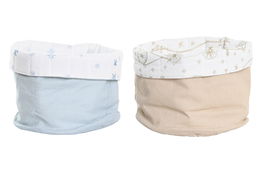 DKD Home Decor Cesta Atlántico Azul Blanco 16 x 10 x 16 cm (6 Unidades)