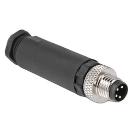 DeLOCK Conector M8 codificado A de 4 pines macho con conexión por tornillo, Negro