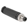 DeLOCK Conector M8 codificado A de 4 pines macho con conexión por tornillo, Negro