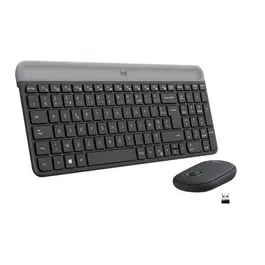 Logitech MK470 Teclado y Mouse Inalámbricos Ultrafinos y Silenciosos con Receptor USB de 2.4 GHz y Diseño Compacto
