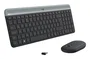 Logitech MK470 Slim Wireless Combo 920-009190 - Juego de Teclado y Ratón Inalámbrico 2.4 GHz, AZERTY Francés, Formato Completo 100%, Grafito