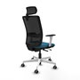 PIQUERAS Y CRESPO Silla de oficina Haches Verde petróleo y Negro