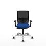 PIQUERAS Y CRESPO Silla de oficina Yunquera con mecanismo Sincro, Azul y Negro