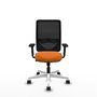 PIQUERAS Y CRESPO Silla de oficina Zulema Naranja y Negro